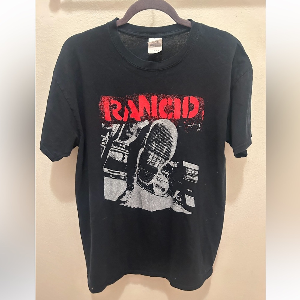 RANCID Vintage Y2K T Shirt Punk Band Tee Black Red
